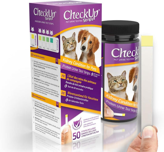 CheckUp Protein Urine Test Strips for Cats & Dogs