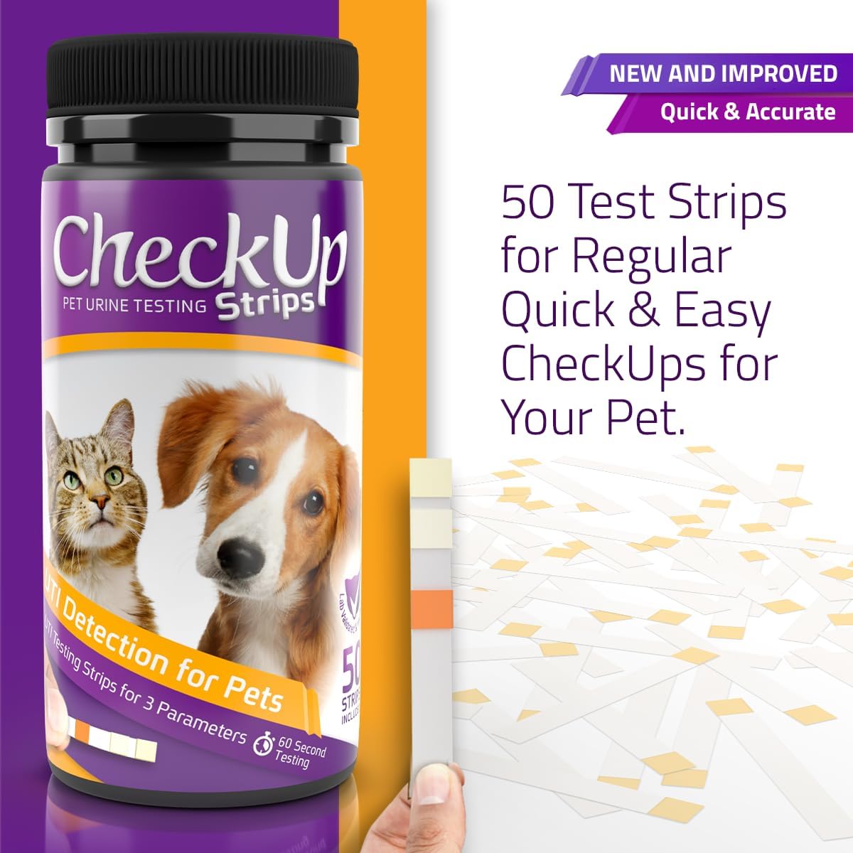 CheckUp Cat and Dog UTI Urine Test Strips