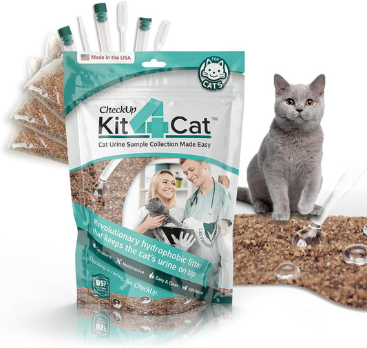 CheckUp Kit4Cat Hydrophobic Sand/Litter Urine Collection Kit for Cats