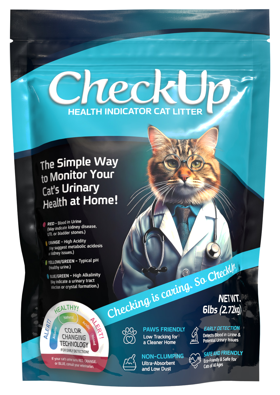 CheckUp Health Indicator Cat Litter package